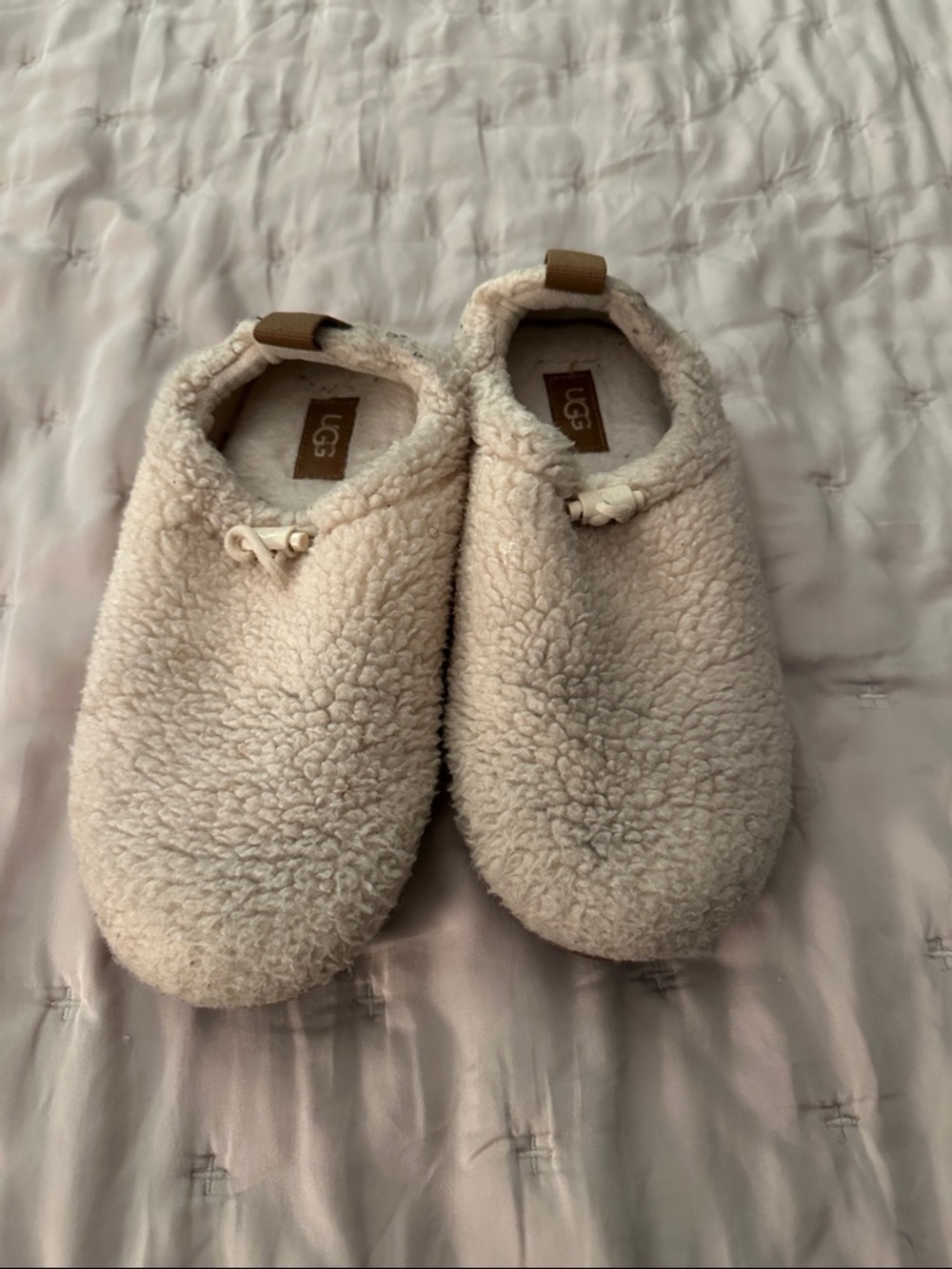 UGG Cream Sherpa Slippers